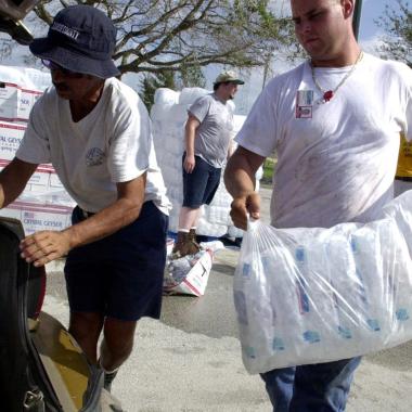 volunteers at work