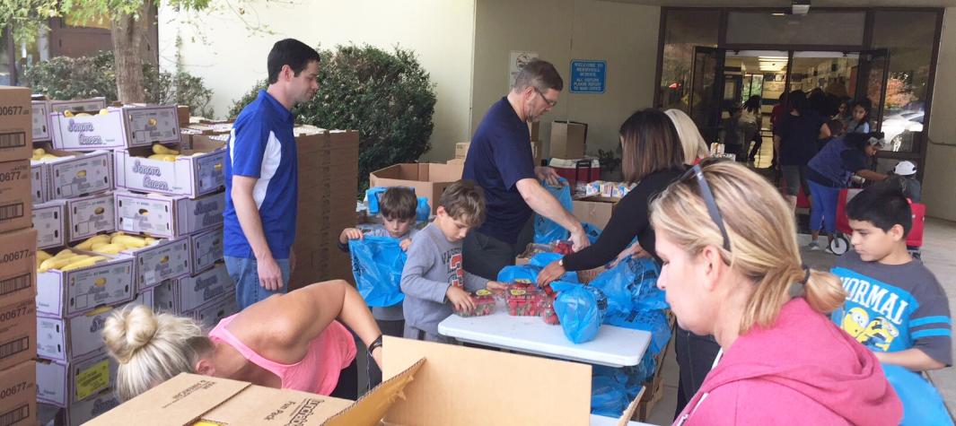Food bank volunteers